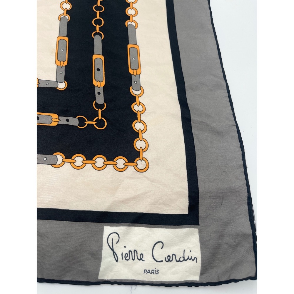Vintage 1970/80's Pierre Cardin Paris Square Equestrian Retro Silk Scarf